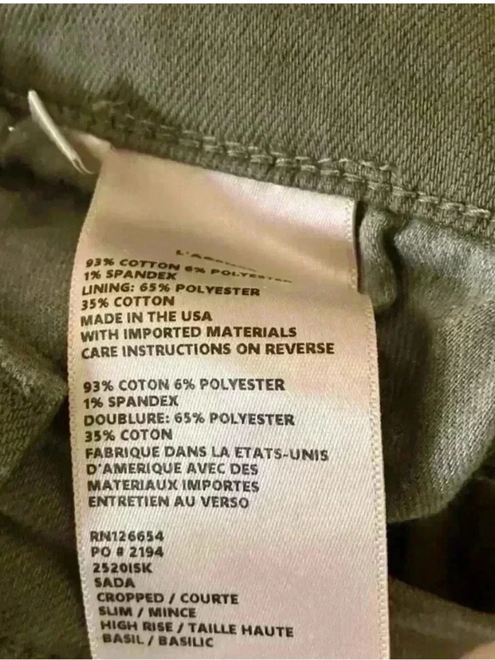 L'AGENCE Sada Ankle Slim Jeans Green - Picture 8 of 9